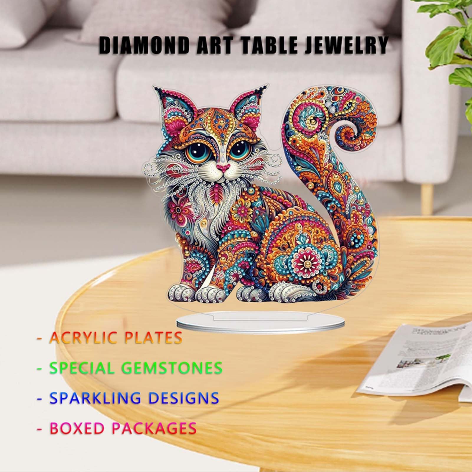 Amazon.com: TSRUVYL DIY 3D Diamond Art Painting Kit for Adults Cat